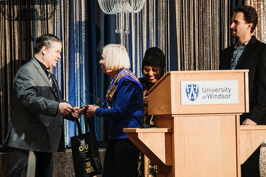 Award presentation at OPUS Awards.