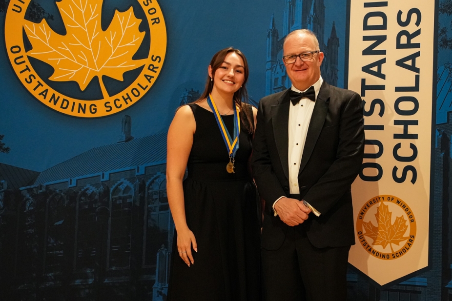 Outstanding Scholar Nicole Vanier and Dr. Tim Brunet