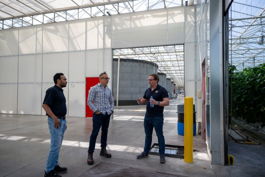 Dr. Rupp Carriveau, Kayes Reza, and Chris DelGreco at Under Sun Acres 