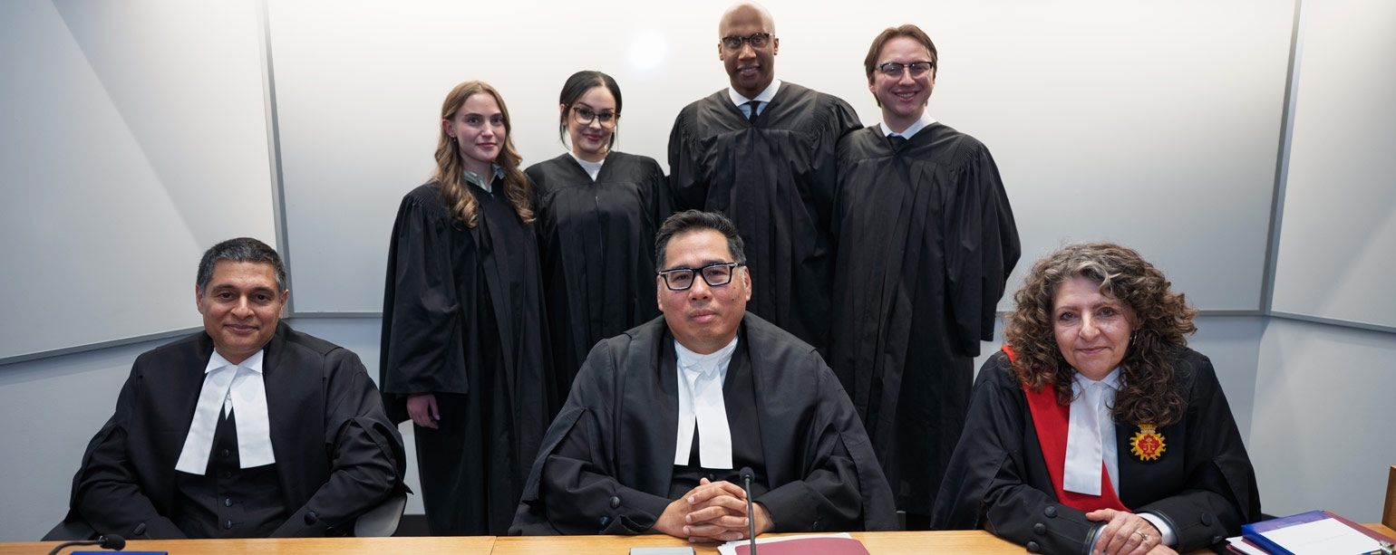Front, left to right: Moiz Rahman, Steve Coroza, Maria Carroccia. Back, left to right: Taylor McAuliffe, Kayla Zikic, Jordan Yordanov, McCair Tulloch.