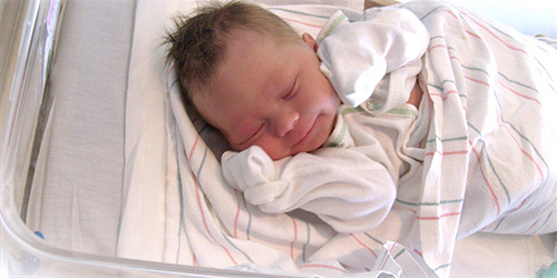 newborn in nursery