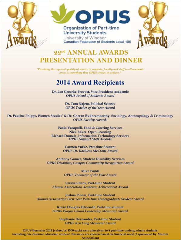 2014 award recipients 