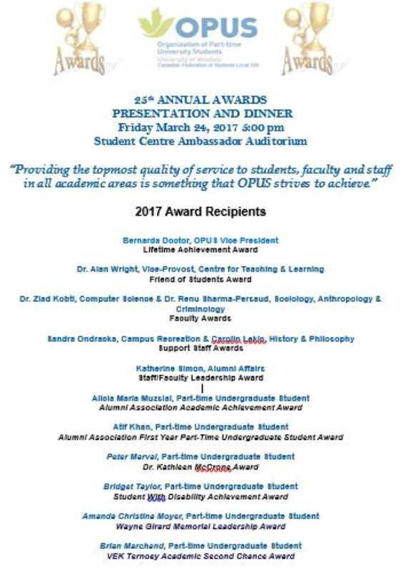 2017 award recipients 