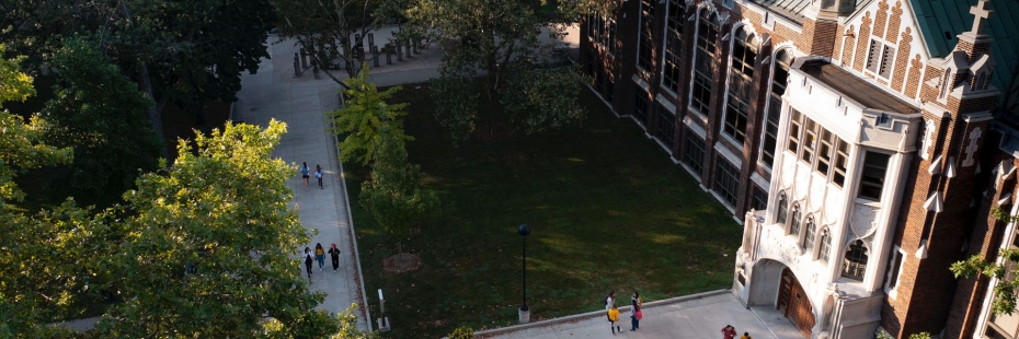 aerial view of Dillon Hall.
