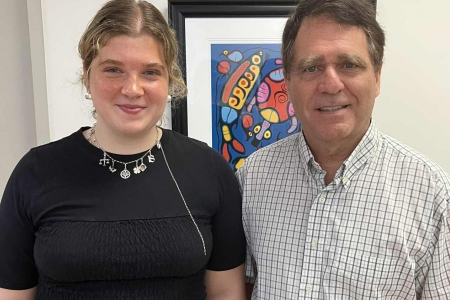 Dr. Smith with Leonie Schwarz