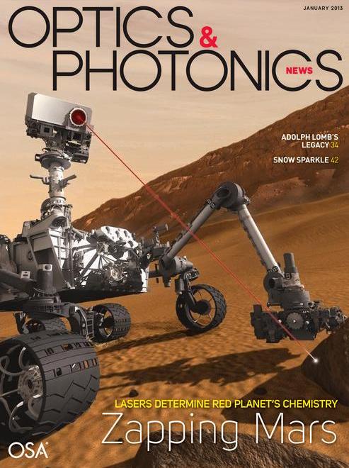 Cover of January issue of Optics & Photonics News