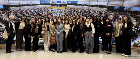 Students at the European Parliament, May 2025