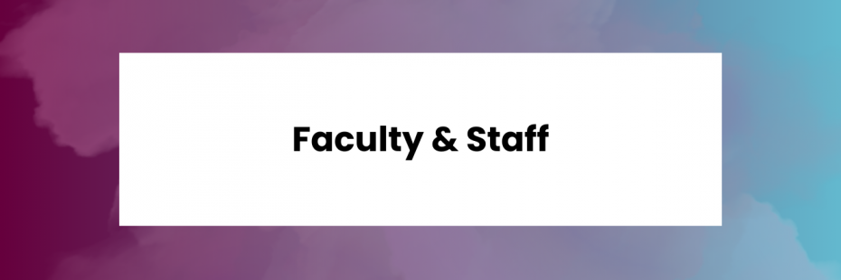 Faculty and Staff banner