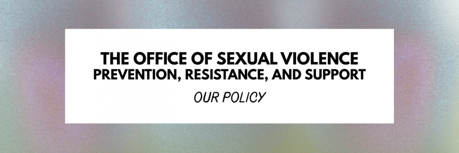 Our Policy banner