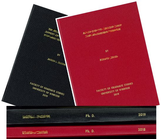 university dissertation binding