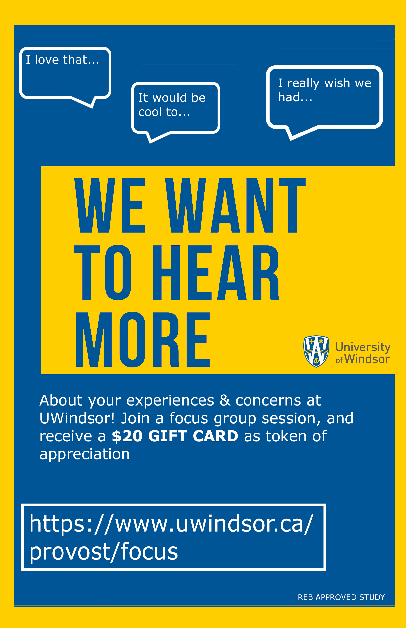 Poster for focus groups