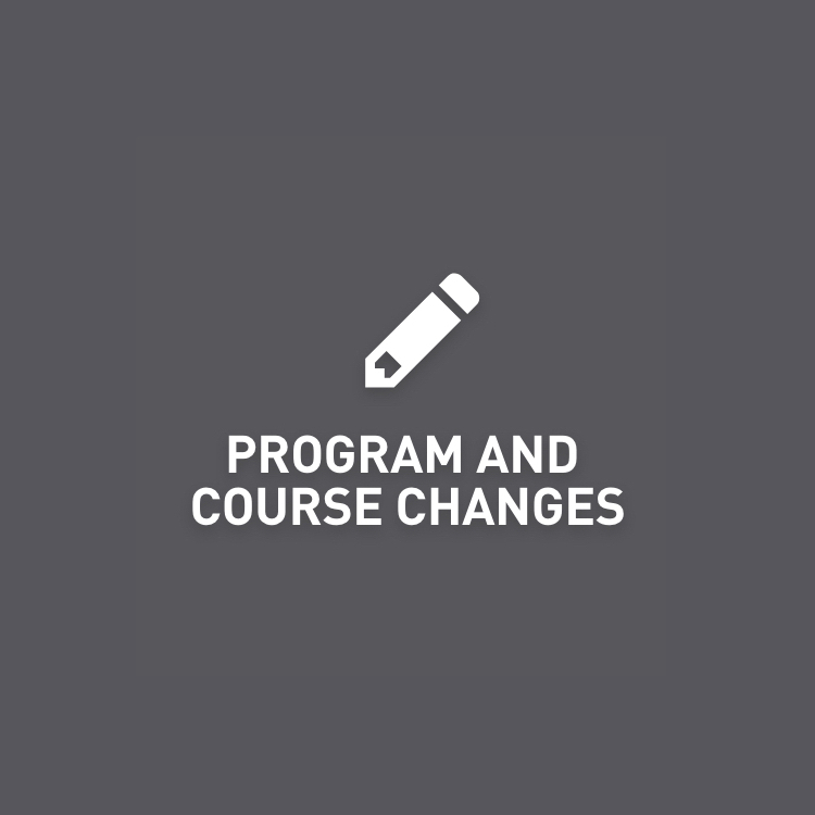 Program and Course Changes