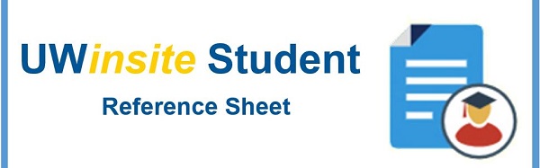 UWinsite Student Reference Sheet