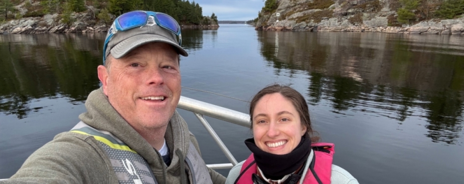 Aaron Fisk and colleagues conducting freshwater research on the Great Lakes