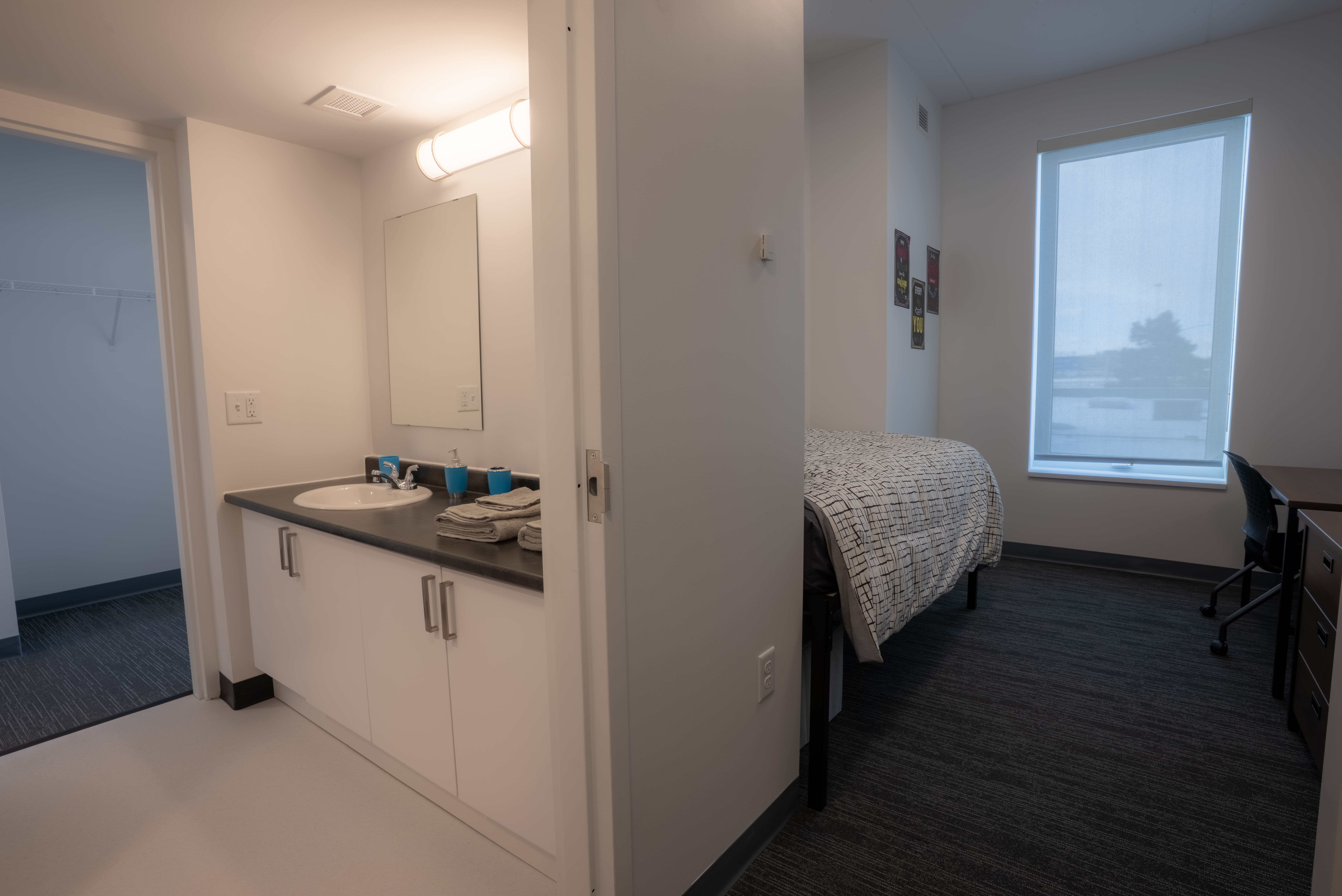 Rodzik Hall Bathroom and Single Room