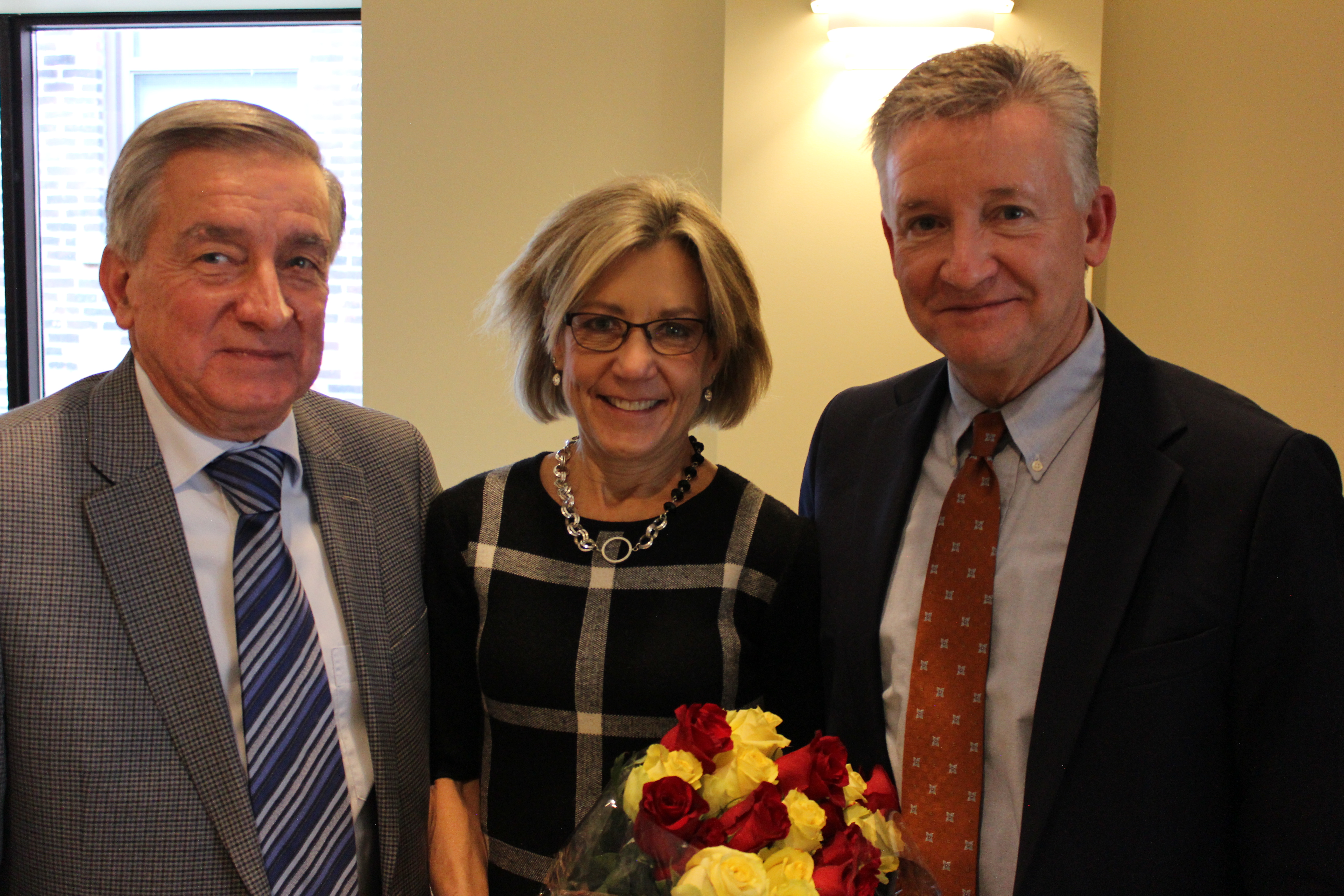 Roger Lauzon, President of WURA, Mrs. Kneale, Dr. Douglas Kneale, President, University of Windsor