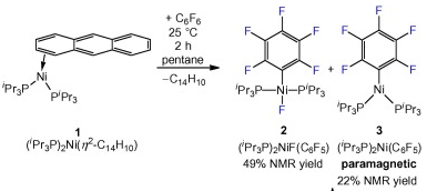 TOC:Mechanistic insight into carbon-fluorine cleavage with a (iPr3P)2Ni source: Characterization of (iPr3P)2NiC6F5 as a significant Ni(I) byproduct in the activation of C6F6