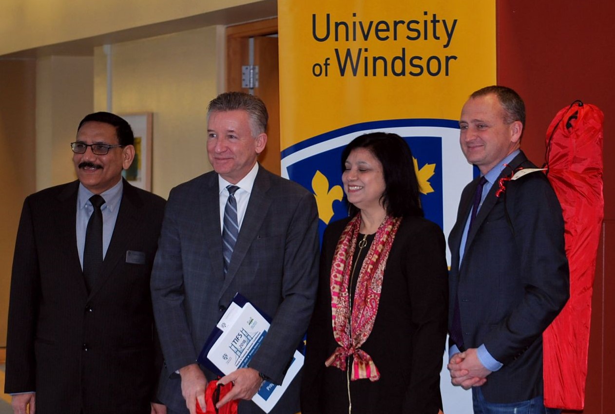 Image of Dr. Pardeep Jasra, Dr. Douglas Kneale, Dr. Shashi Jasra, and Dr. Chris Houser