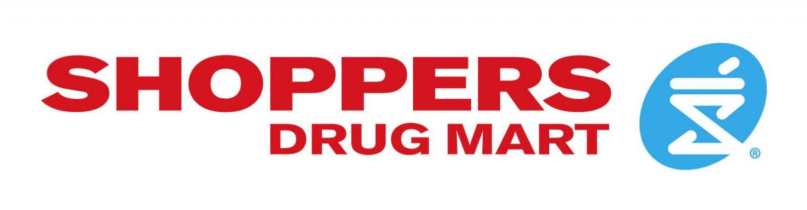 "Shoppers Drug Mart" in red text on a white background