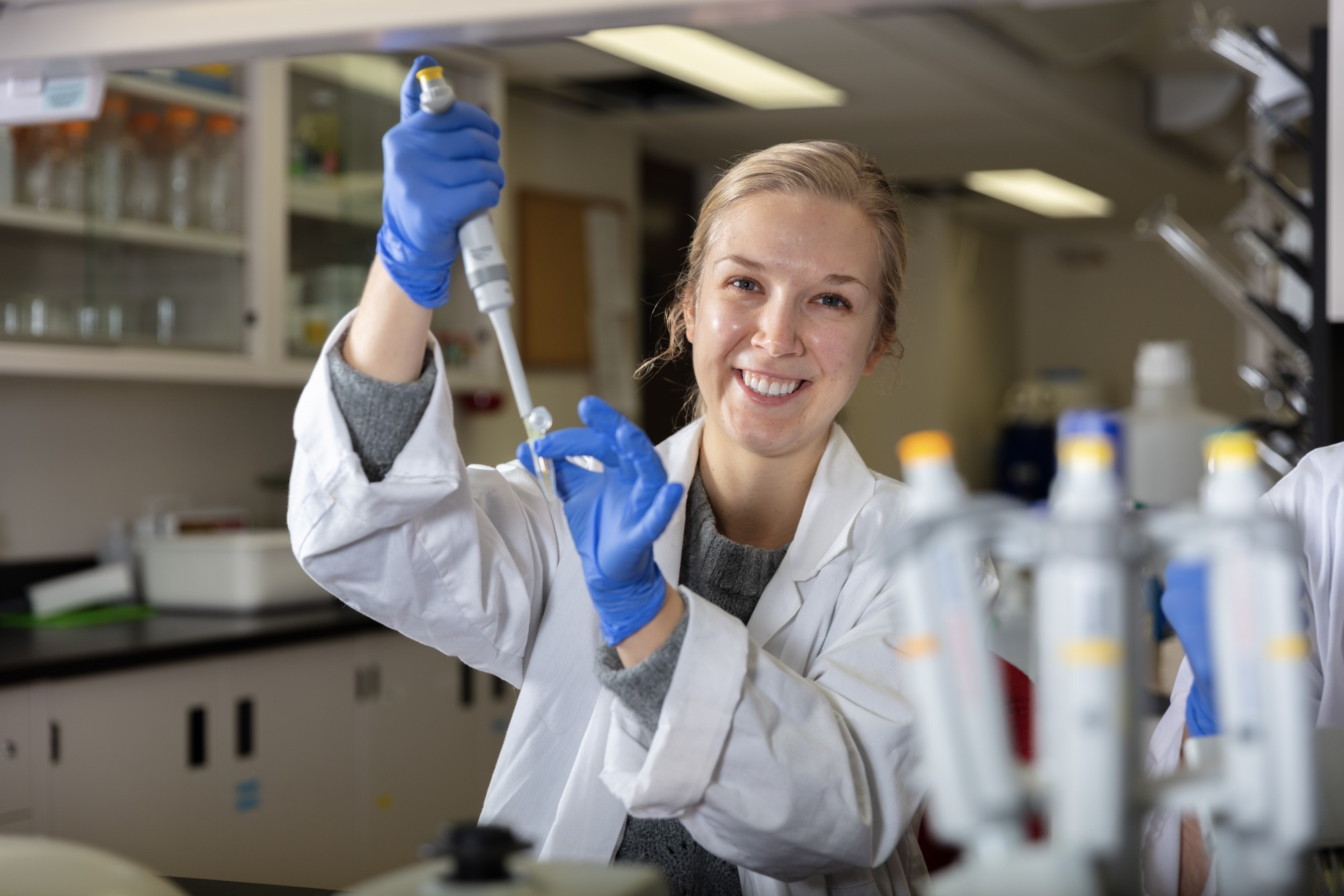 Student in a lab