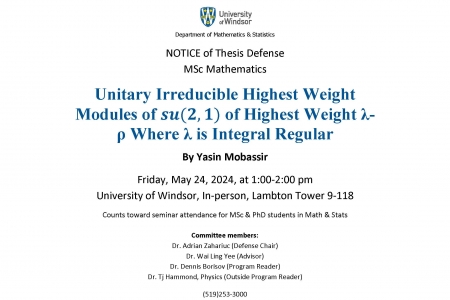 Notice of Thesis Defense