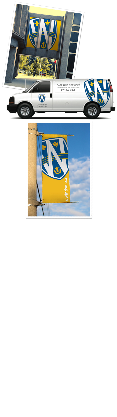 Sample graphics where the shield is used alone