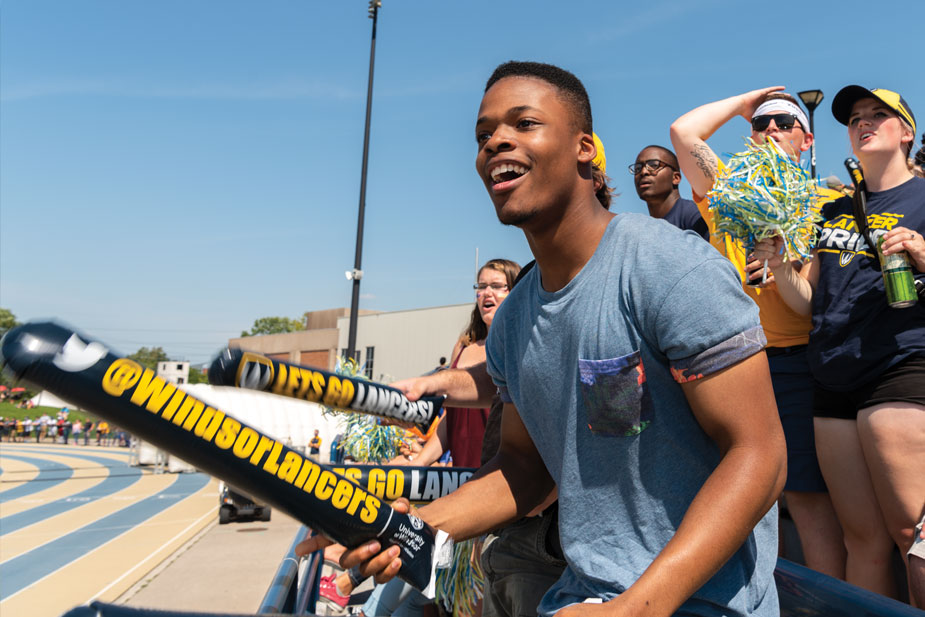 Students at a Lancers Game