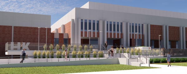 conceptual rendering of ramp leading to HK building