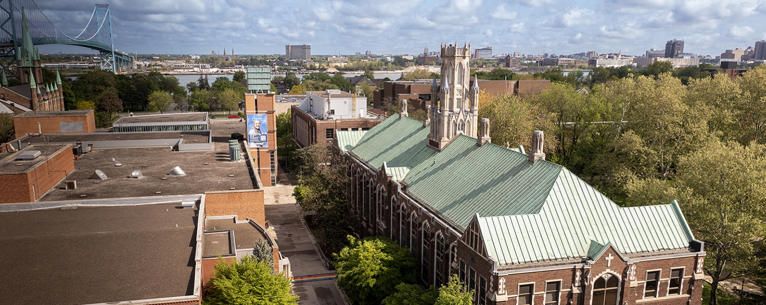 rooftops of Dillon Hall and surrounding buildings