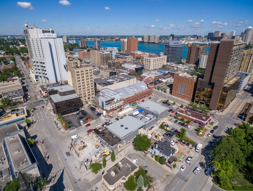 The new School of Creative Arts is pictured in this June 2017 aerial photo.