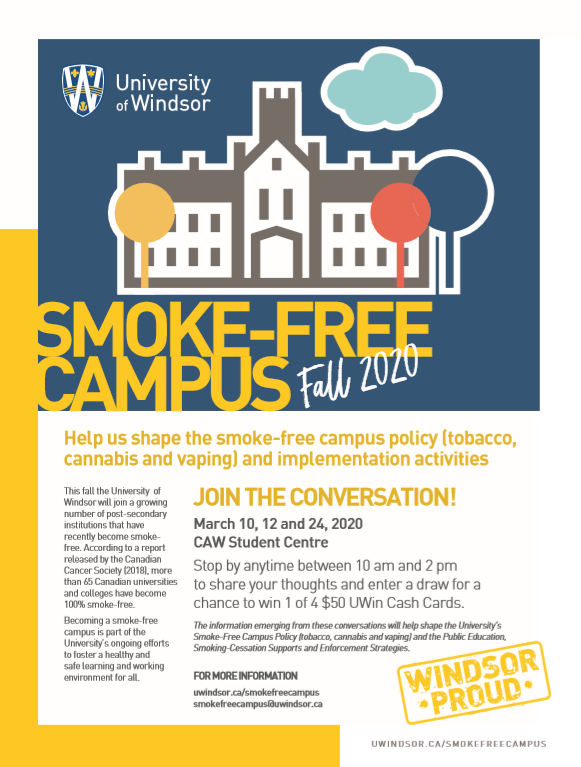 Poster inviting the campus community to the conversation boards
