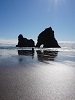 Image of large rocks on an ocean beach