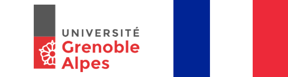 University Grenoble-Alpes logo and French flag