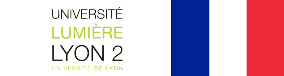 Lyon 2 logo and French flag