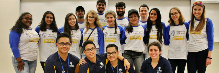 Student staff and volunteers posing together