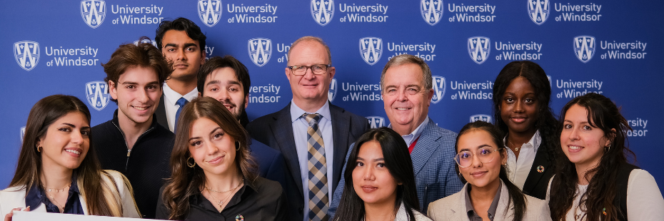 Students pose for a picture at the UWill Discover Model United Nations Event