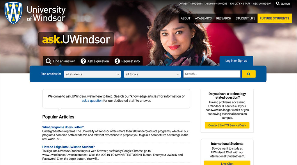 ask.UWindsor.ca example