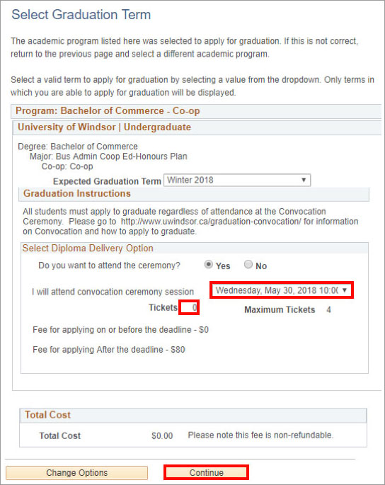 UWindsor Student User Interface