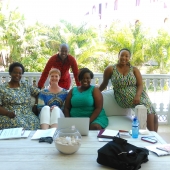 Virginia Nelder, second from left, at a training workshop on child-friendly legislative drafting with her colleagues at the Kenya Law Reform Commission.