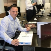 University of Windsor engineering alumnus Egidio Mosca is shown at work. 