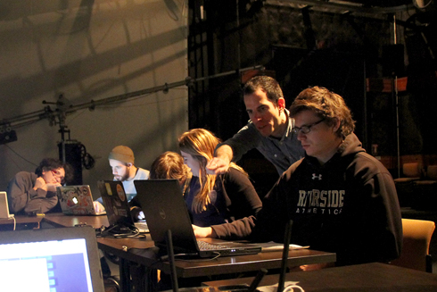 Creating a Theremin with p5.js workshop participants