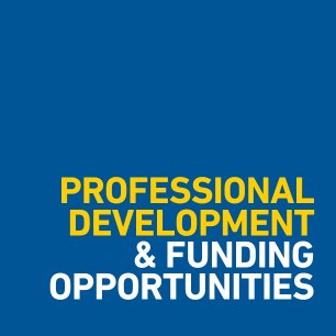Blue block, button, link to /vp-people-equity-inclusion/349/professional-development-funding-opportunities